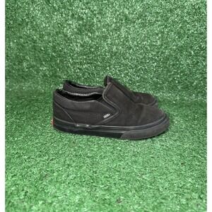 Vans Classic Slip On Black Walking Shoes Sneakers Toddler Baby Size 10C